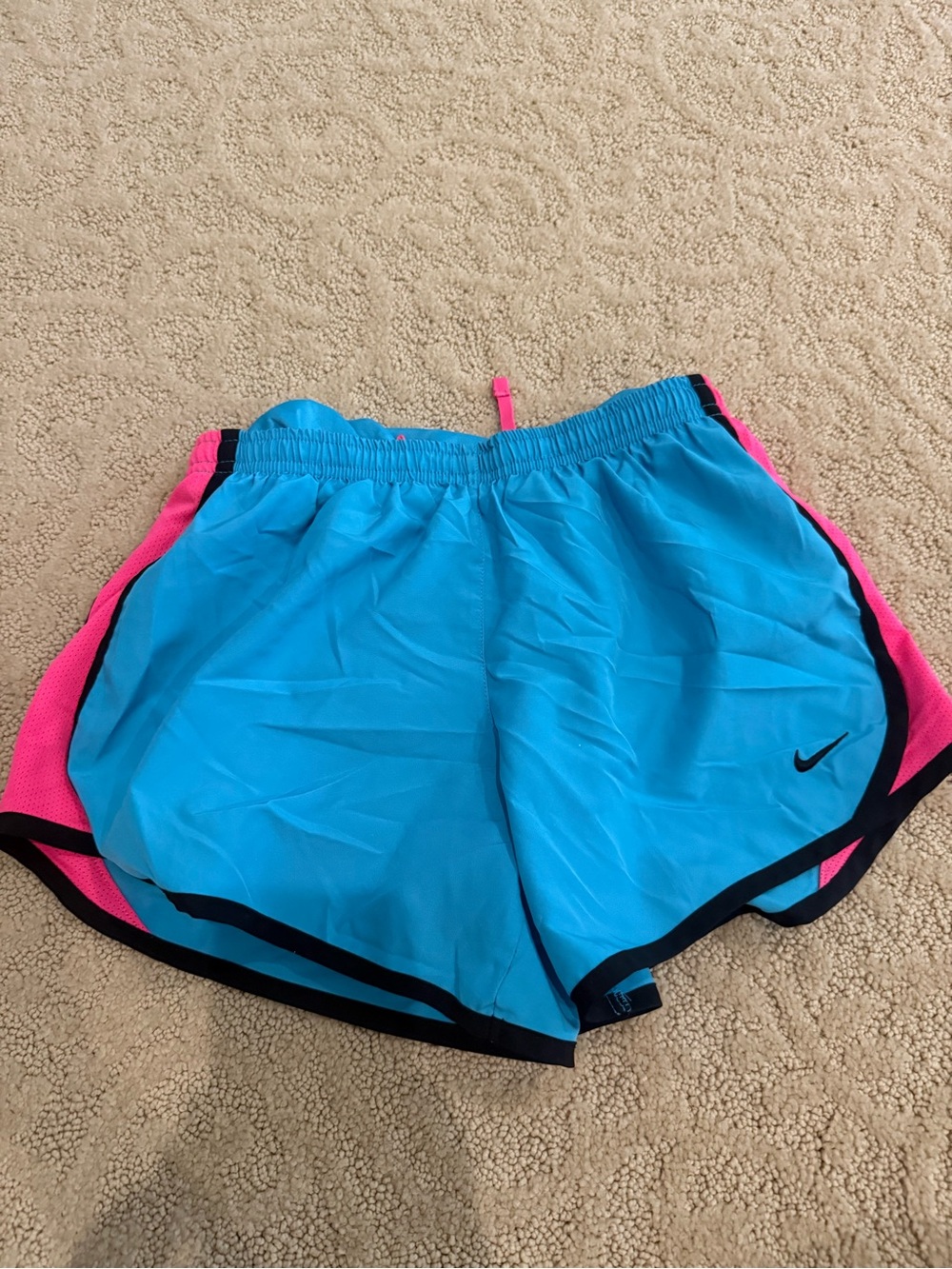Nike Women's Turquoise & Pink Athletic Running Shorts